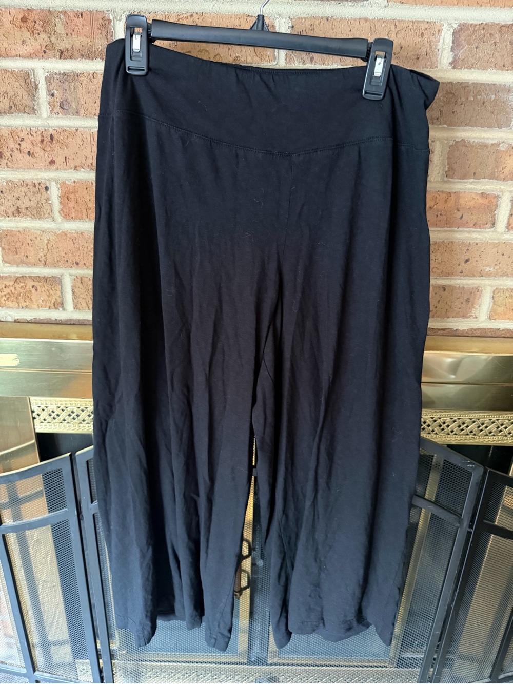 Women's Black Wide-Leg Pajama Pants